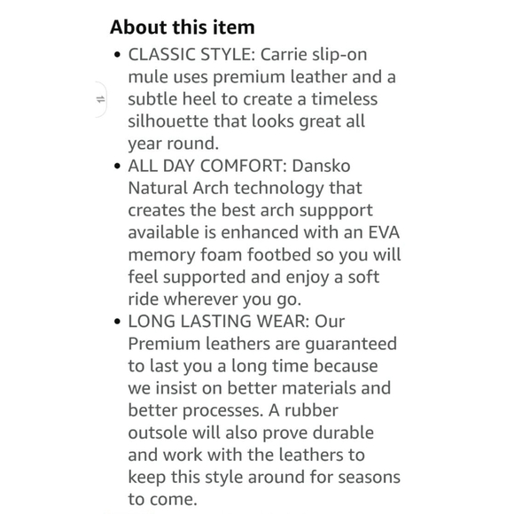 Dansko Carrie Leather Mule Size 40 - Picture 7 of 8